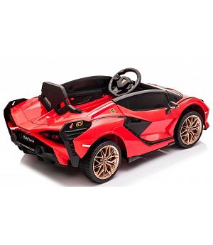 Coche 12v de batería para niños Lamborghini Sian, 1 plaza, rojo, RC parental   INDA379-RA-QLS-6388.CR